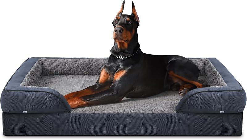 JOEJOY Extra Large Dog Bed XXL Orthopedic Waterproof Removable Cover Grey