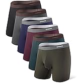Separatec Mens Underwear with Pouch Moisture Wicking Rayon Made From Bamboo Underwear Men Breathable Boxer Briefs 3 or 6 Pack
