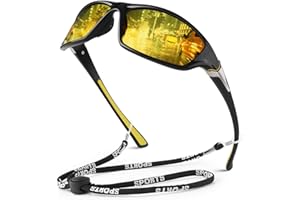 WEAROYO Polarized Sports Sunglasses for Men Women,Fishing Driving Rectangular Goggles UV400 Protection