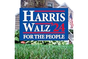 Probsin Harris Walz 2024 Yard Sign Double Sided 16" x 24" Harris Walz'24 For The People Signs Voted for Harris Walz Election Outdoor Decorations for Indoor Outdoor Lawn, Garden, Window, Party Supplies