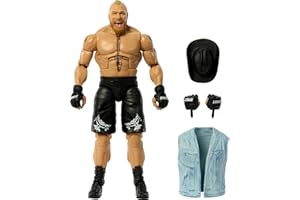 Mattel WWE Elite Action Figure & Accessories, 6-inch Collectible Brock Lesnar with 25 Articulation Points, Life-Like Look & Swappable Hands