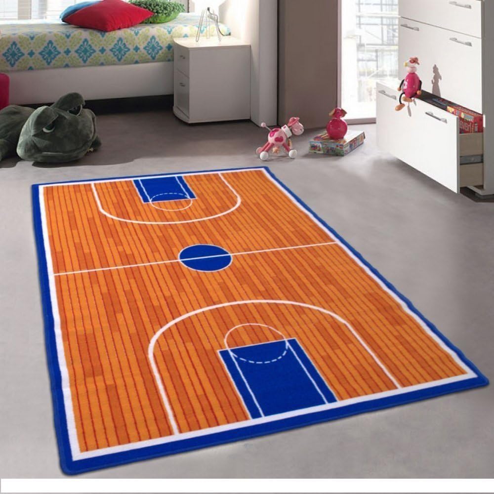 Champion Rugs Kids/Baby Room Area Rug. Basketball Court for