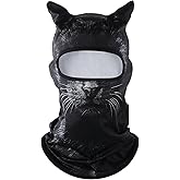 Chicingyou 3D Black Cat Ski Mask Balaclava with Ears Cat Sheisty Face Cover for Music Halloween Party Outdoor Activities
