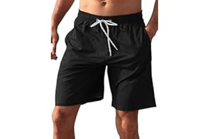 APTRO Men's Swim Trunks 9" Swim Shorts Quick Dry Bathing Suit Swimwear Beach Shorts with Mesh Lining