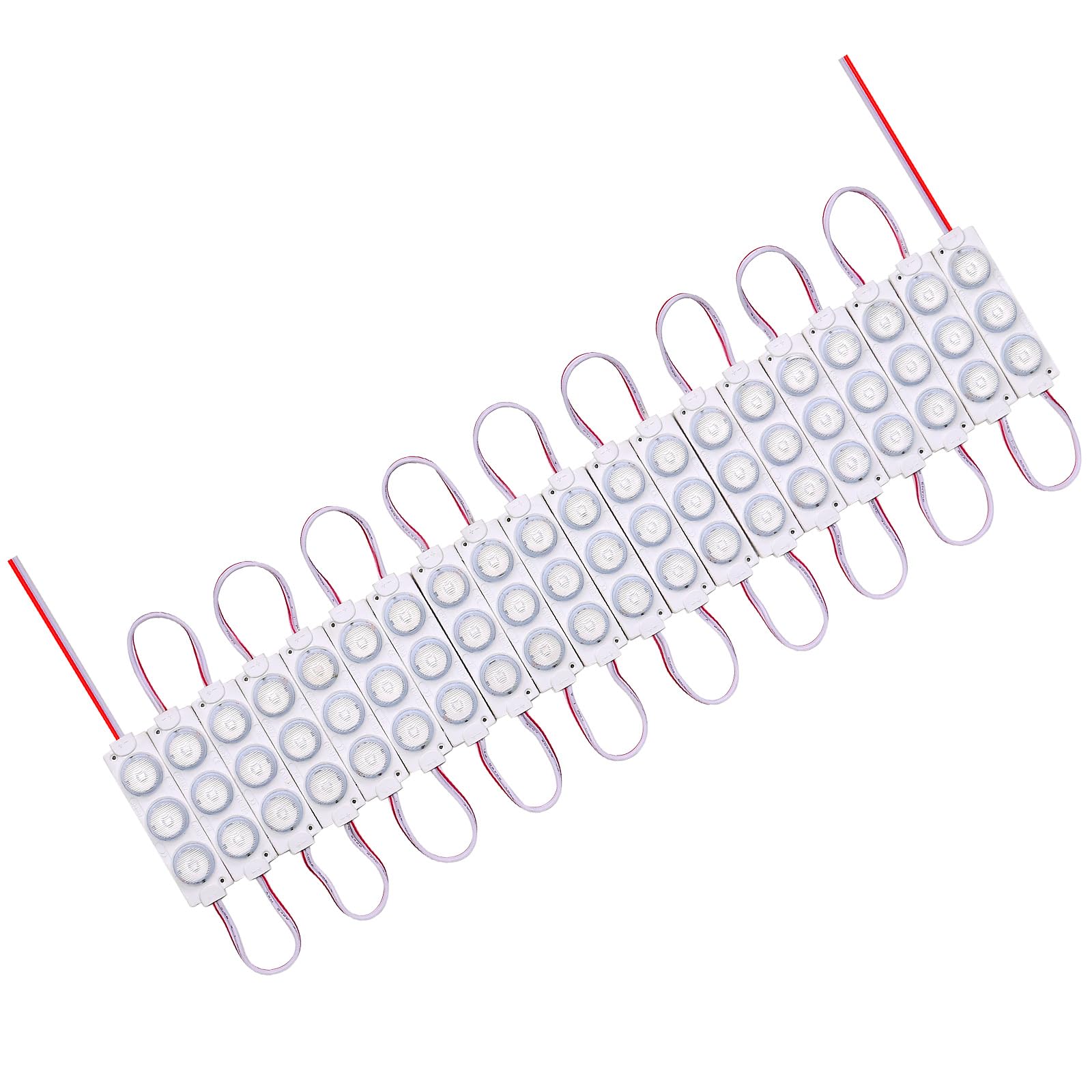 GOMING 20Pcs Black Light 12V LED Module Light Purple 395-400nm 3 LED Module 1.5W 45 Degree Spot Lamp for Parties Halloween Glow in The Dark Party Blacklight Poster Lighting(No Power Supply)