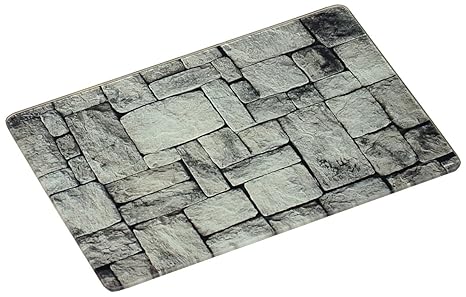 Glas Schneideplatte, Motiv Stein, Küchen Schneidebrett, in 3 Größen, Servierbrett, Servierplatte (mittel 30x20cm)