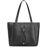 Kattee Work Tote Bags for Women, Large Genuine Leather Shoulder Handbags with Laptop Compartment