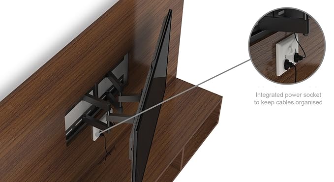 Urban Ladder Iwaki Swivel 59 TV Cabinet (Walnut Finish)