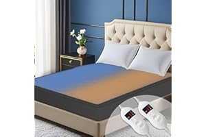 SOHTOPHO Heated Mattress Pad Queen Size - Electric Mattress Pad with Dual Control, 8 Heating Settings, Soft Blanket, Bed Warmer, 10-Hour Timer, Heater Sheets, 60" x 80" (Argyle Gray, Queen)