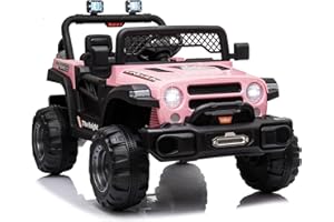 Kids Republic 12V Truck 1 seater Ride-On Car with 2 Open Doors, Realistic LED Lights, 2.4G Remote Control, MP3 Player with Mu