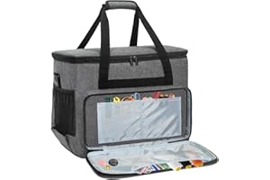 Haroranax Sewing Machine Case, Sewing Machine Bag Fits Most Standard Sewing Machines and Storage Sewing Accessories, for Singer/Janome (Grey)