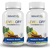 Natural Cure Labs Level Off Anti Spike Formula Glucose Supplement – Capsules for Metabolic Health, Helps Moderate Glucose Spikes, Vegan, Non-GMO, Gluten Free (240 Count (Pack of 2))