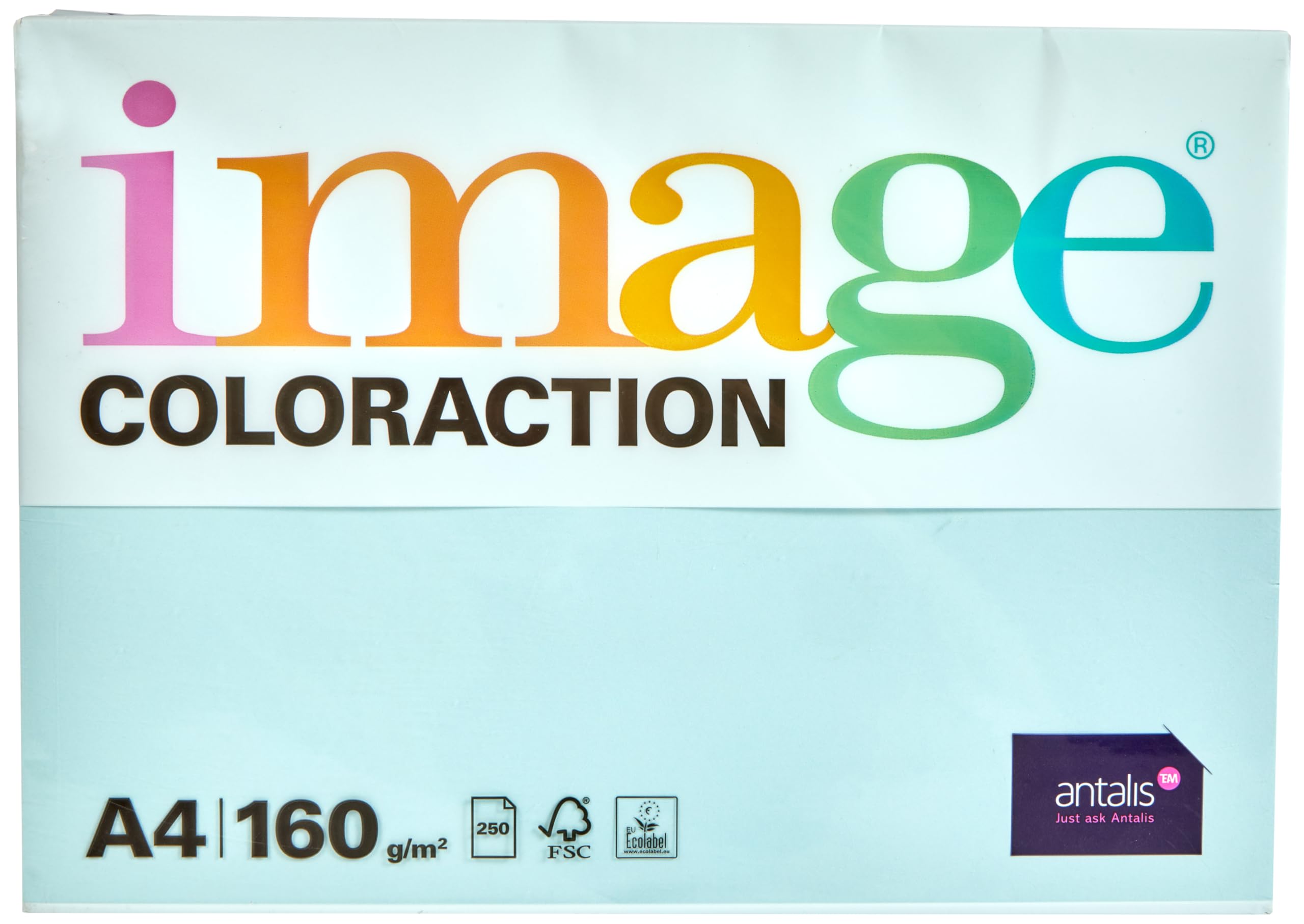Image Coloraction Pale Blue (Lagoon) A4 210x297mm 160gm2/210mic fsc4 250sh/RM 5rm/BX โ image 1