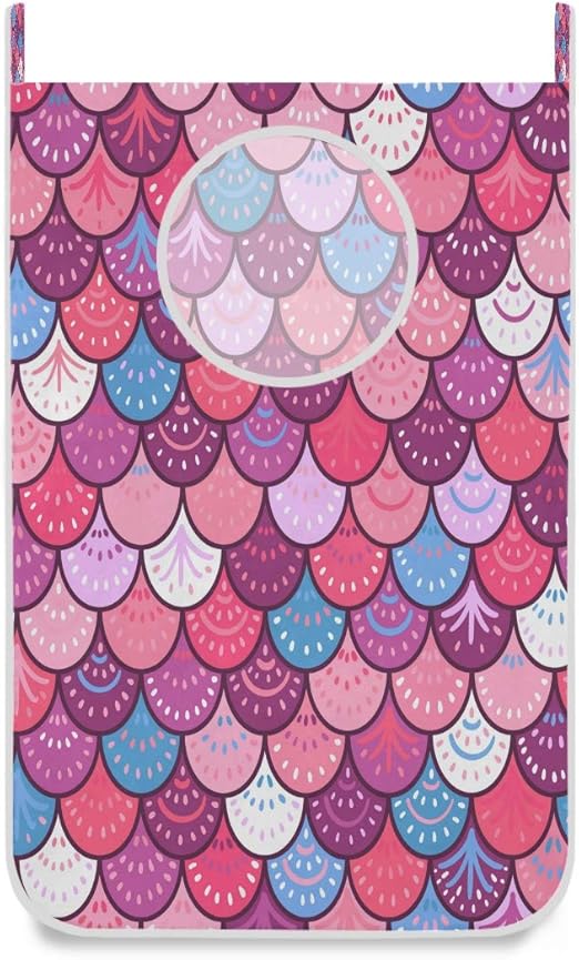 Kcldeci Rosa Meerjungfrau Waage hängender Wäschesammler Tasche 2 Stück