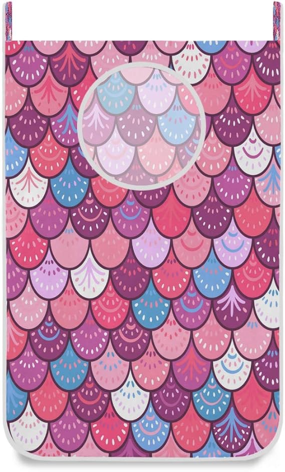 Kcldeci Rosa Meerjungfrau Waage hängender Wäschesammler Tasche 2 Stück