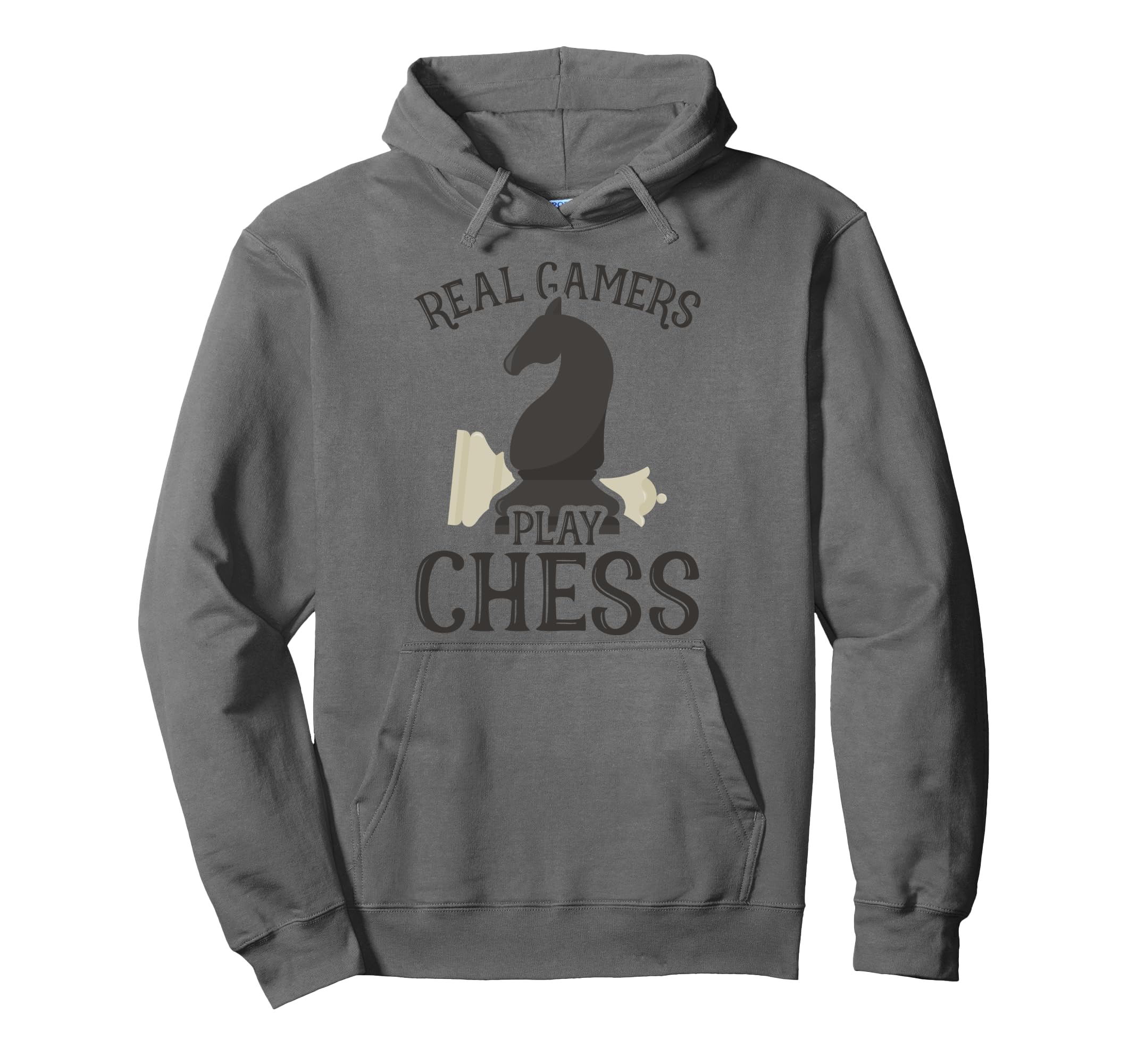 Real Gamers Play Chess Player White Chess Knight Club Lover Pullover Hoodie