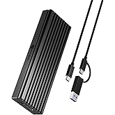 M.2 NVME SSD Enclosurer, ICY BOX USB 3.2 Gen 2 (10 Gbps) to NVME PCIe SSD Enclosure Adapter, Aluminum External case, M-Key and B+M-Keys and SSD Size 2230/2242 /2260/2280 SSDs, Write Protection