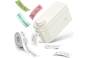 Makeid Label Makers, L1 Label Maker Machine, Portable Wireless Sticker Label Makers for Home, School, Office Use, Rechargeable Thermal Printer with Multiple Fonts, Templates - Beige, 203dpi