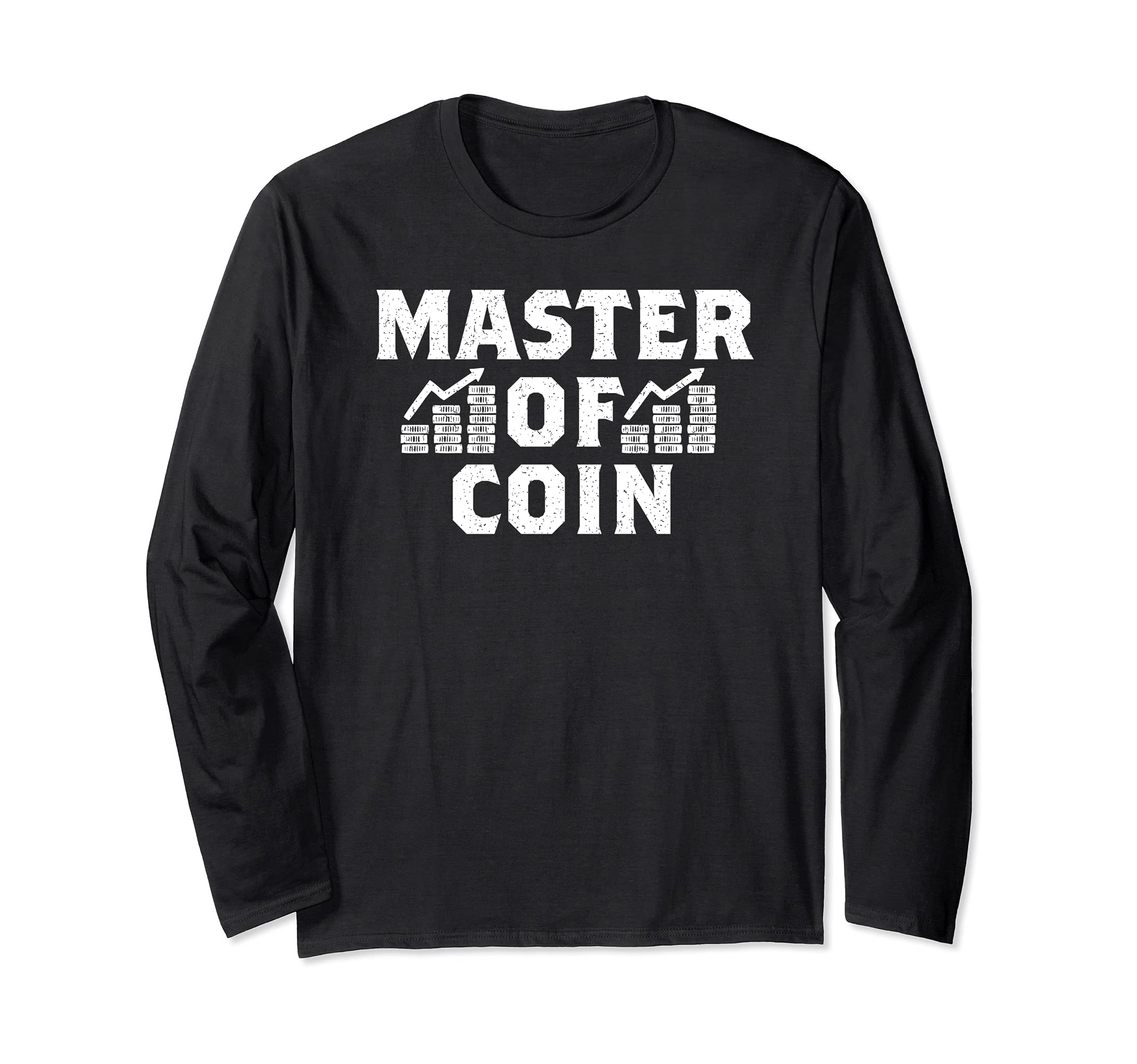 Master Of Coin Cryptocurrency Blockchain Vintage Long Sleeve T-Shirt
