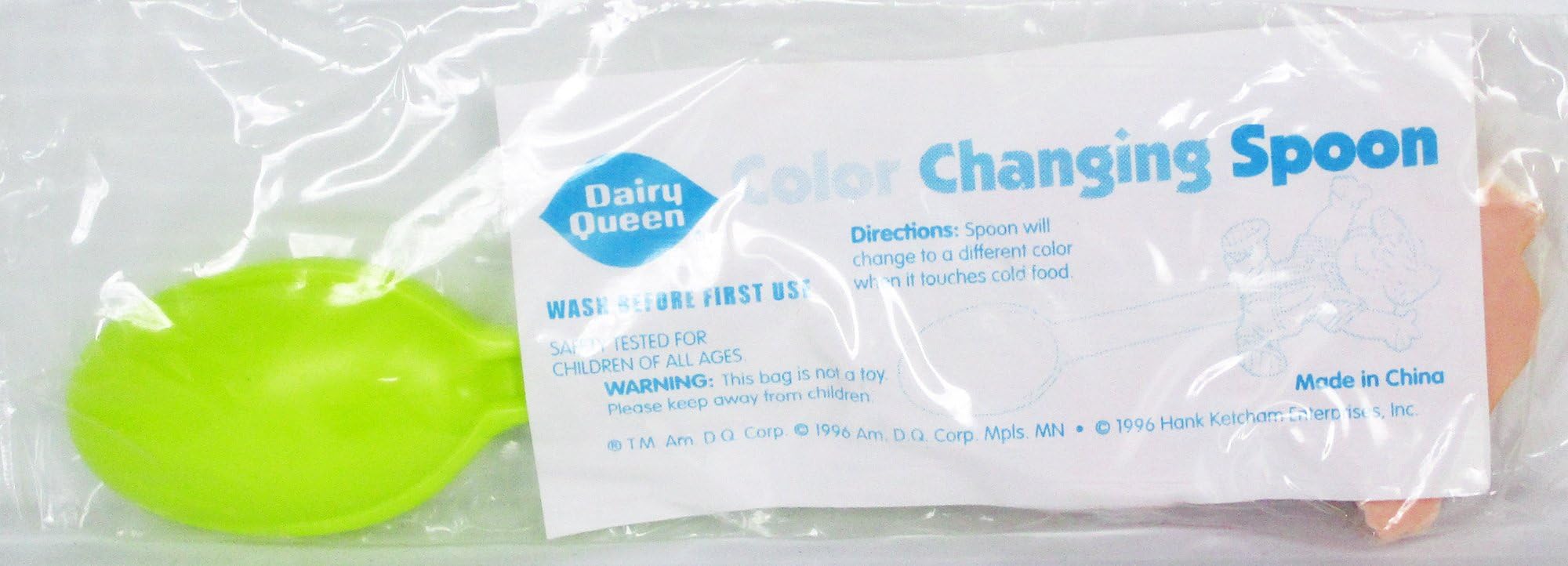 DQ Dairy Queen DQ Kid Color Changing Spoon Kids Meal Toy