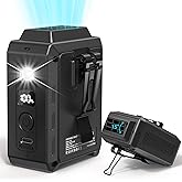 COMLIFE Portable Mini Waist Fan - Rechargeable Clip on Belt Wearable Body Fan, Max 20H Cooling,5 Speeds 16000RPM Turbo Hands-Free Under-Shirt Neck Fan for Outdoor Jobsite Camping Traveling