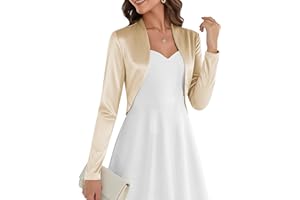 Belle Poque Women's Vintage Cropped Shrug Open Front Long Sleeve Ruffled Bolero Cardigan S-2XL