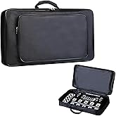 Guitar Effects Pedal Board Carry Bag, Guitar Portable Gig Bag Effects Pedal Case for Micro Controllers, Keyboards, and Multi-Effects Pedals, Carrying Bag Large Capacity Pocket Ideal for Guitar Lover