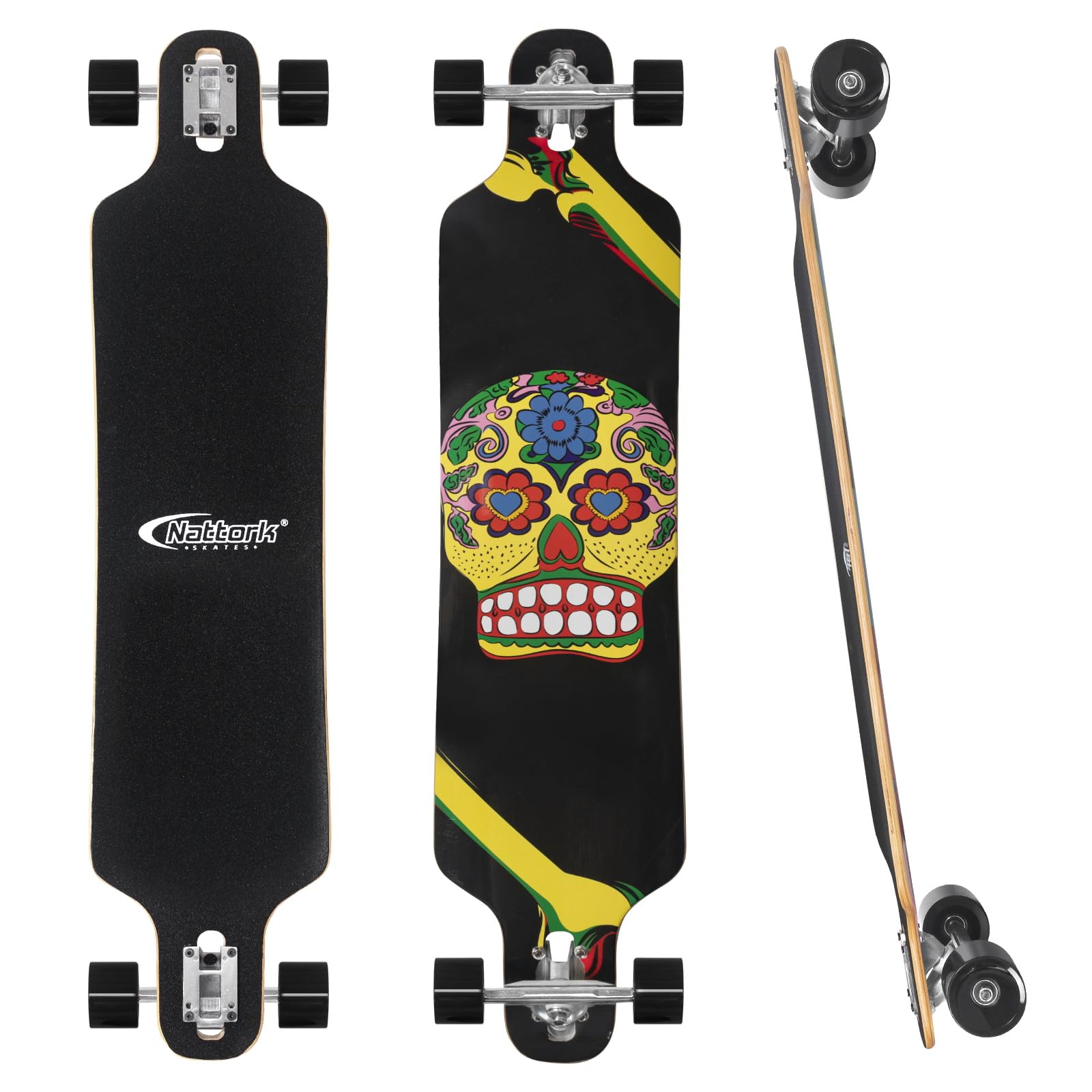 Nattork 42 Inch Cruiser Longboard Skateboard