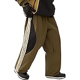 GSOU SNOW Women Mens Snow Pants Baggy Snowboard Pants Retro Sporty Side Stripe Ski Pants Insulated Waterproof Winter Outdoor