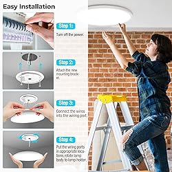 libtit 13 Inch Led Flush Mount Ceiling Light