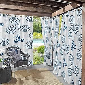 Anmaseven - Cortinas de patio celta, resistentes al viento y al agua