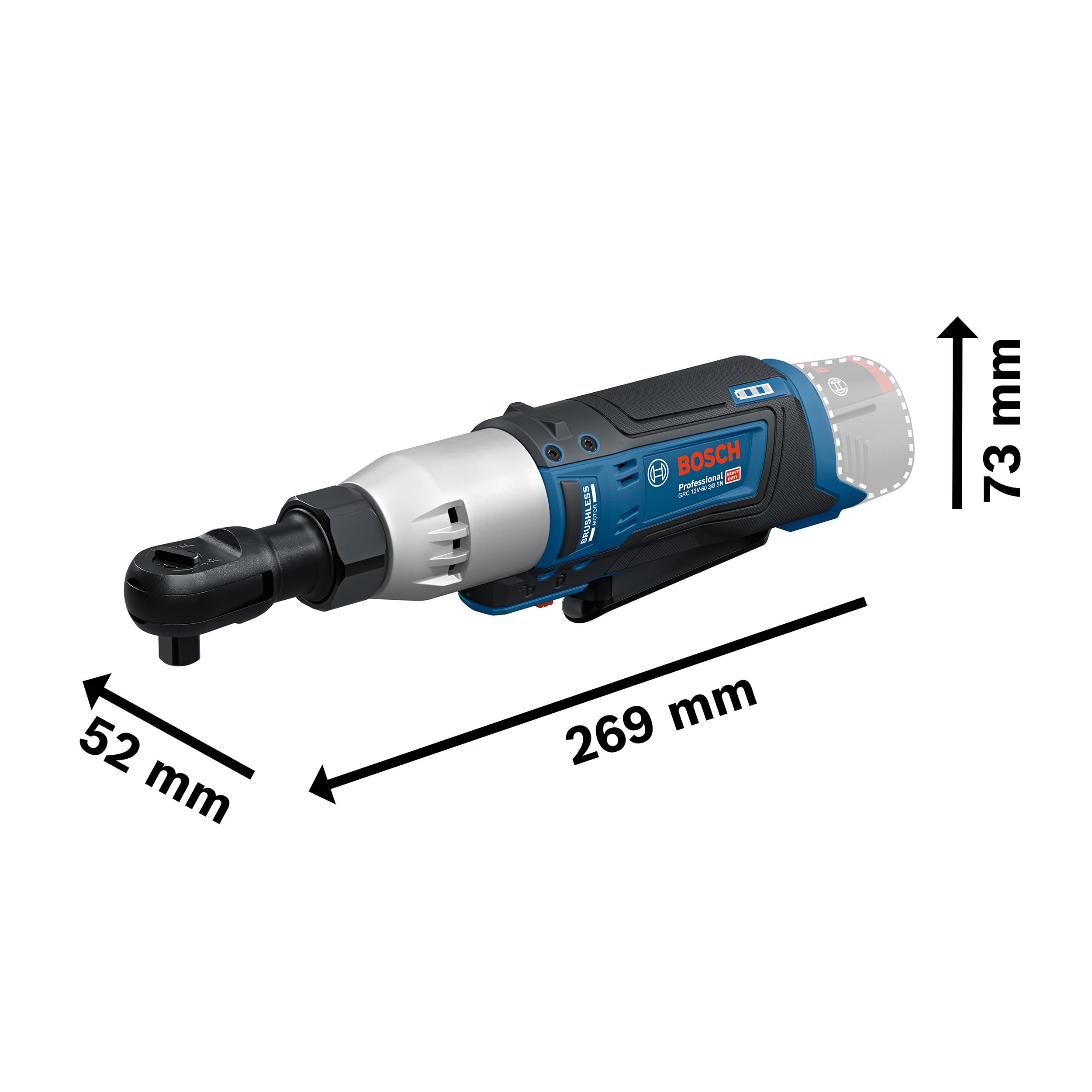 Bosch Professional 12V System Akku-Bohrschrauber GRC 12V-60 3/8 SN 5