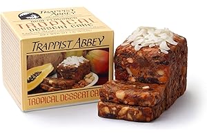 Trappist Abbey Monastery Rum Cake with Tropical Fruits & Nuts, Fruit Cakes Made by Monks, No Bake Dessert for the Holiday Season, 1 Pound