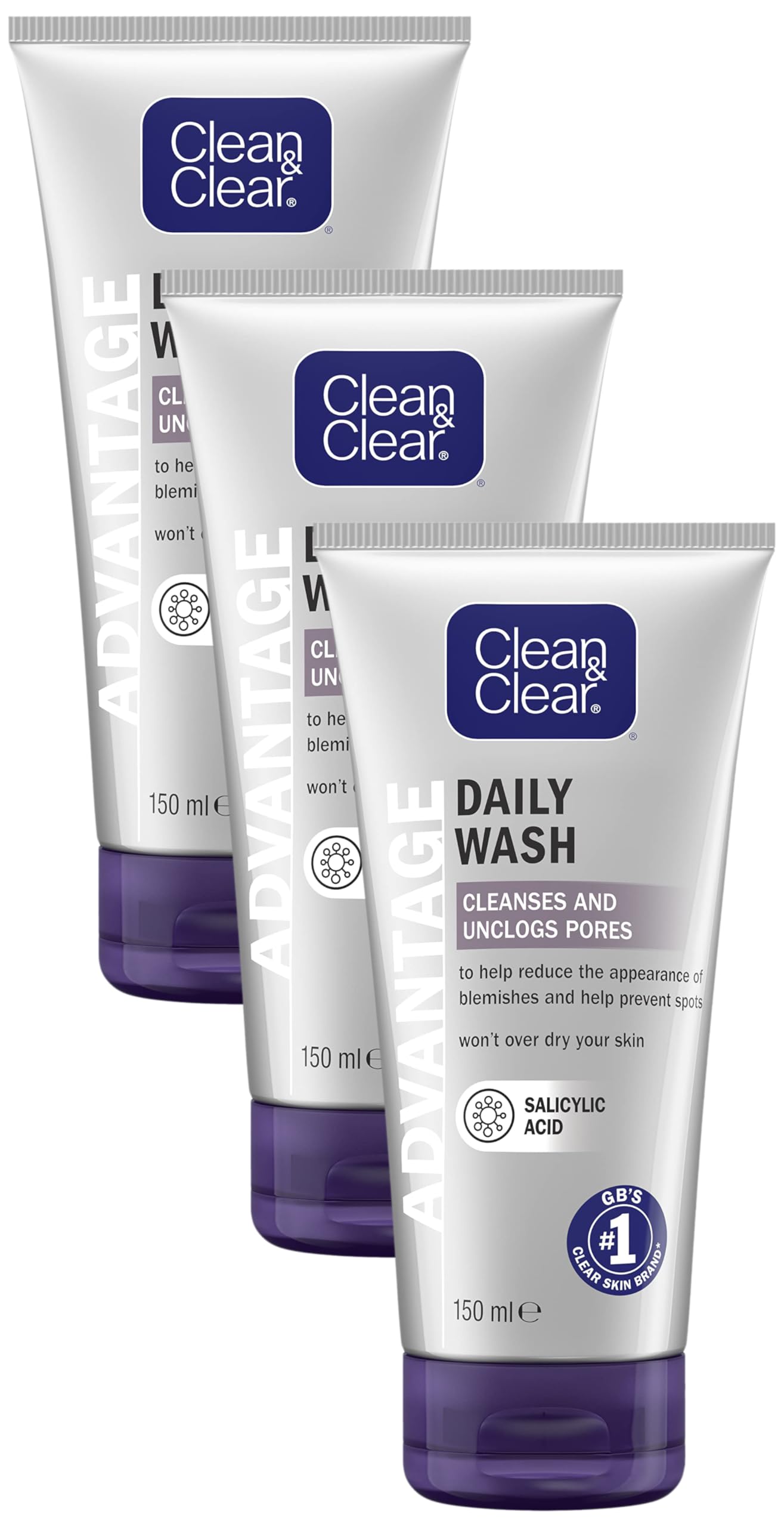 CLEAN & CLEAR® Advantage Spot Control Daily Wash 150ml - Pack of 18