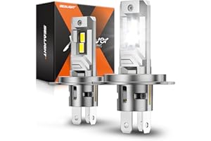 SEALIGHT X1S H4/9003 LED Headlights Conversion Kit, 30000LM Super Brightness LED Bulbs, 1:1 Mini Size Plug and Play, 6500K Co