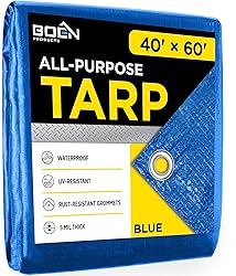 Multi-Purpose Blue Poly Tarp Cover 5 Mil Thick