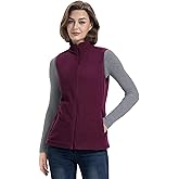 33,000ft Women's Fleece Vest, Lightweight Warm Polar Soft Vests Outerwear with Zip Up Pockets, Sleeveless Jacket for Winter