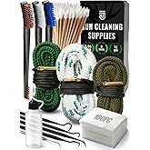 Bore Cleaner Gun Cleaning Kit For 12Ga / 5.56 / 9mm Gun Cleaning Snake, Gun Cleaning Supplies Incl. Gun Cleaning Patches, 6-inch Gun Cleaning Swabs, Gun Brushes, Cleaning Picks, Needle Oil Applicator