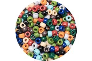 Iooleem Pony Beads(1000pcs Earth Tone-Colored), Beads for Jewelry Making, Crafts, Beading Supplies, Arts & Crafts Materials for Jewelry Making.