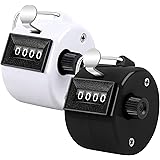FEBSNOW 2 Pack Hand Tally Counter 4 Digital Click Counter for Sport Row School Event