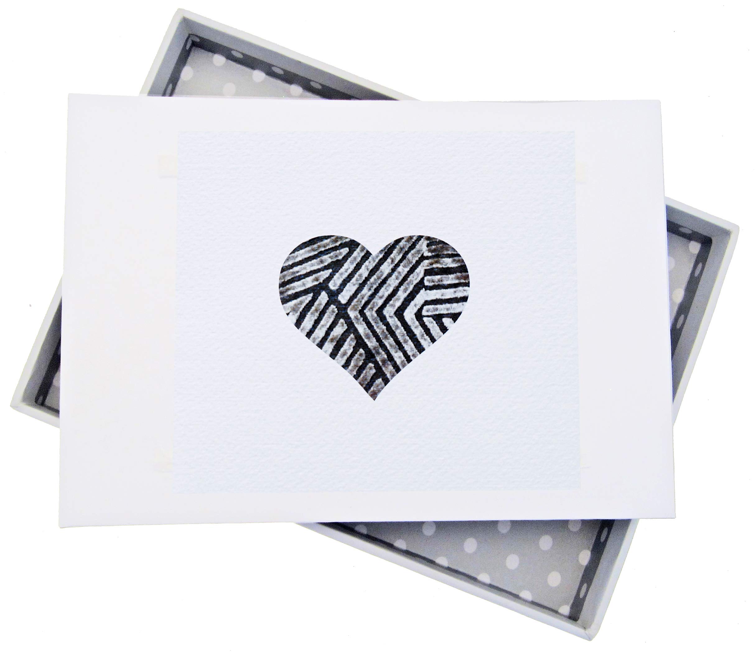 White Cotton Cards Alphabetics, Mini Photo Album, Grey Heart, White Board, Multi-Colour, 12.5 x 17.5 x 2.5 cm