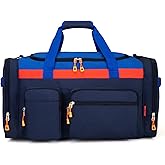 HawLander Large Kids Duffle Bag for Travel, Overnight, or Weekender, 22" inch (Dark Blue)