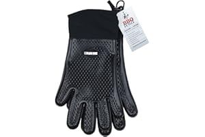 BBQ Butler Heat Resistant Oven Gloves - Silicone Oven Mitts - Heat Resistant Gloves - Baking Gloves - Grilling Gloves - Hot Mitts - Cotton-Lined for Comfort