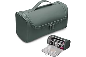 Linpr Travel Case Compatible with Dyson Airwrap Styler, Portable Storage Bag for Hair Curler and Attachments, Waterproof Travel Organizer with Hanging Hook Multi-pockets (Green)