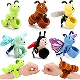 Gemscream Stuffed Animal Slap Bracelets for Kids, Valentines 8 Inch Animal Wrist Cute Snap Bracelets in Bulk Birthday Gifts for Boys and Girls Kids Bulk Item Pet Adoption Party Favors(Insect Animals)