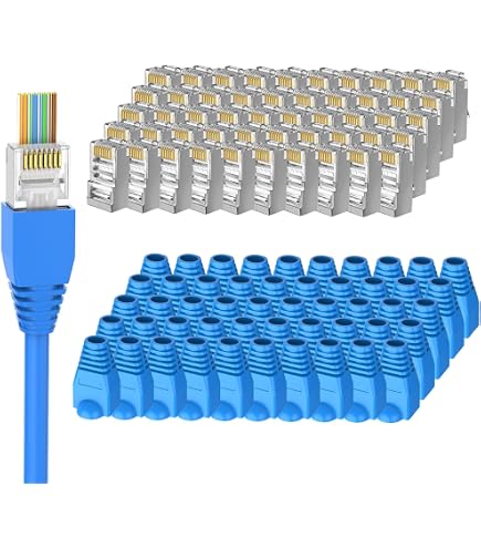 Amazon.com: Black Box CAT6 EZ-RJ45 Modular Plugs, 100-Pack