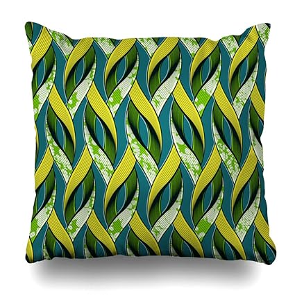 Amazon Com Ahawoso Throw Pillow Cover Bright Green Abstract