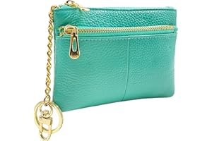 Beurlike Womens RFID Coin Purse Change Wallet Small Leather Card Holder Keychain