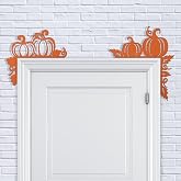 Wonderjune 2 Pieces Pumpkin Door Frame Decor Door Corner Decoration Thanksgiving Pumpkin Home Decor Wooden for Window Home Office Corner Decoration Supplies