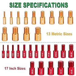 FOLIV Nut and Bolt Thread Checker, 30PCS Thread